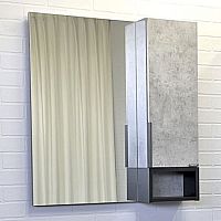 Зеркальный шкаф Comforty 00-00011079 Франкфурт 75х80 см, светлый бетон