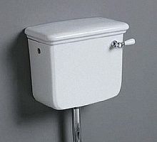 Бачок для унитаза LA01/LA02 (для низкой трубы) Simas LA28Bbi Lante, 42х20,5см, c фронтальным отверстием для ручки механизма, цвет белый