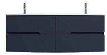 Тумба под раковину Jacob Delafon EB1891RU-G98 Nona 140 см, с интегрированными ручками, глянцевый темно-синий