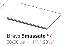 Декоративный элемент AtlasConcorde Brave BraveGypsumSmussato30x60
