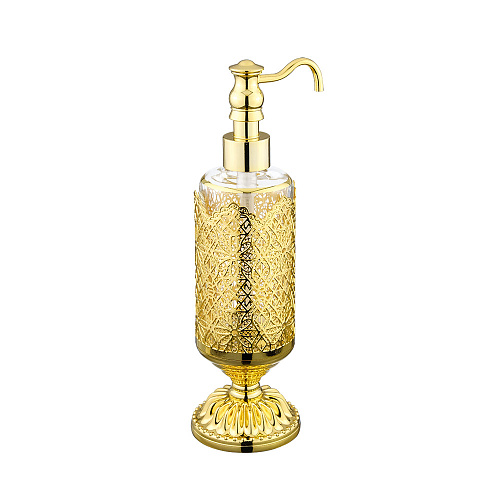 Дозатор Migliore 26166 Luxor жидкого мыла настольный, декор золото/золото купить недорого в интернет-магазине Керамос