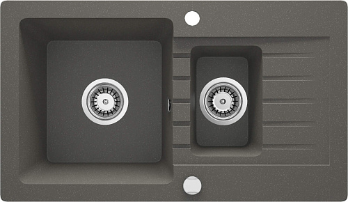 Мойка Deante ZQZ_T513 Zorba кухонная гранитная 76х44 см, антрацит металлик