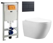 Сет инсталляция+унитаз+клавиша+сидение OLI  Промо комплект №58