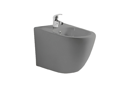 Биде Aquatek AQ1016-MG Европа подвесное 51х35.5 см, серый матовый