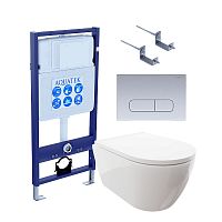 Инсталляция с подвесным унитазом Aquatek Поларис SET AQUATEK ПОЛАРИС-014 4в1