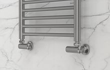 Вентиль Сунержа 071-1402-1234, 3D, левый, (цилиндр) G 1/2" НР х G 3/4" НГ, сатин