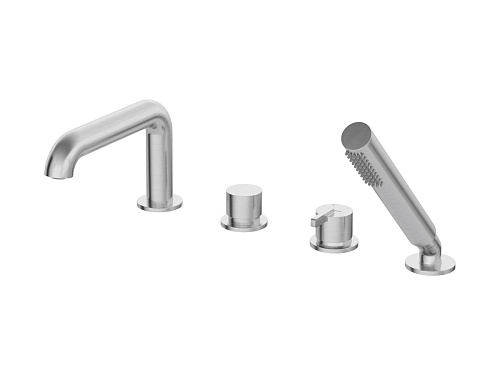 Смеситель Deante BQS_F14M Silia на борт ванны на 4 отверстия, сталь Смеситель Deante BQS_F14M Silia на борт ванны на 4 отверстия, сталь