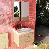 Тумба Comforty 00003120772 Ницца подвесная 60х45 см, с раковиной Eggo 60/Next 60, сосна лоредо