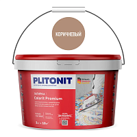 Цементная затирка Plitonit COLORIT Premium коричневая, 2 кг