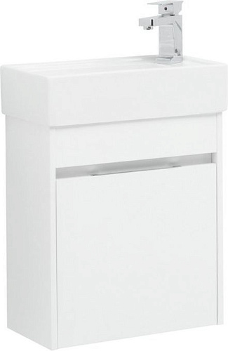 Тумба с раковиной Aquanet 00243273 Лидс, 51х27 см, белая Тумба с раковиной Aquanet 00243273 Лидс, 51х27 см, белая снят с производства