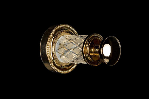 Крючок Boheme 10906-CRST-G Murano Cristal настенный, золото купить недорого в интернет-магазине Керамос