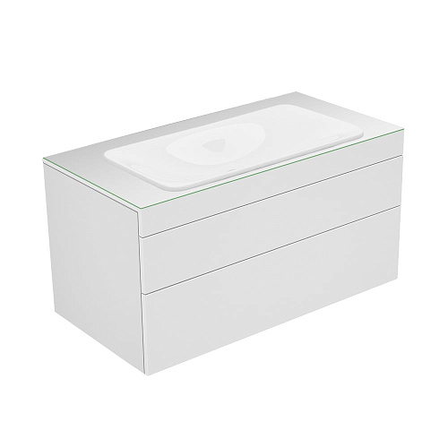 Тумба Keuco 31582300100 Edition 400 под умывальник 105х53.5 см, белый/белое глянцевое стекло купить недорого в интернет-магазине Керамос Тумба Keuco 31582300100 Edition 400 под умывальник 105х53.5 см, белый/белое глянцевое стекло купить недорого в интернет-магазине Керамос