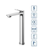 Смеситель для накладной раковины BelBagno Unique UNIQUE-LMC-CRM-W0