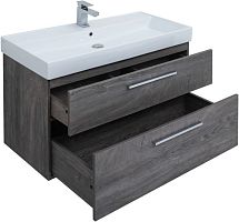 Тумба под раковину Aquanet 00249923 Nova напольная, 98х45 см, темное дерево Тумба под раковину Aquanet 00249923 Nova напольная, 98х45 см, темное дерево