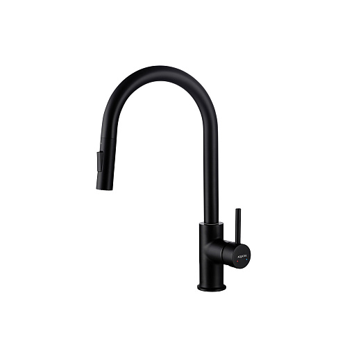 Смеситель Aquatek AQ1384MB Европа для кухни с вытяжным изливом 2jet, черный матовый Смеситель Aquatek AQ1384MB Европа для кухни с вытяжным изливом 2jet, черный матовый