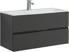 Тумба с раковиной Aquanet 00242608 Алвита, 100х45 см, серая