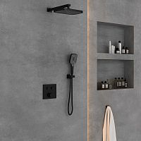 Душевой комплект Vincea VSFW-4211MB встраиваемый, 2 режима, черный матовый