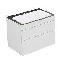 Тумба Keuco 31571700100 Edition 400 под умывальник 70х53.5 см, белый/стекло глянцевое антрацит