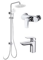 Комплект Aquatek AQ1036CR Вега для ванной Set 3 в 1 (AQ1010CR + AQ1060CR + AQ2046CR), хром