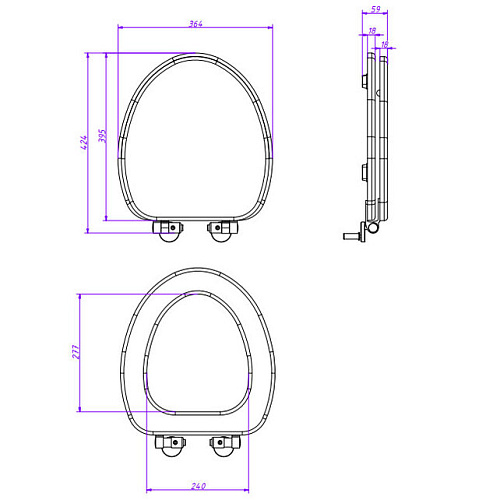 Сиденье для унитаза Caprigo Armonia KFe-AC-015.000.00.20 купить недорого в интернет-магазине Керамос