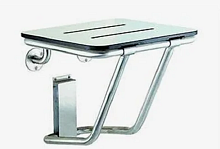 Сет 2148 15065.S_Nofer Сиденье для душевой зоны откидное, матовая нерж.сталь