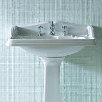 Simas AR834bi*3 Arcade 73, раковина со спинкой 73*54, с 3 отв. под смесители, цвет: белый