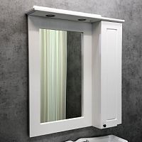 Зеркальный шкаф Comforty 00004139246CF Палермо 80х85 см, белый глянец