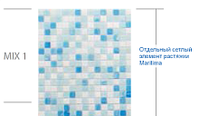 Мозаика Мира ALMA Maritima(1) 32.7x32.7 Стеклянная мозаика