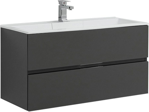Тумба с раковиной Aquanet 00242608 Алвита, 100х45 см, серая Тумба с раковиной Aquanet 00242608 Алвита, 100х45 см, серая снят с производства