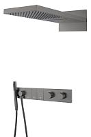 Встроенная душевая система 55х45х110 см Boheme ZODIAC 133-GM антрацит