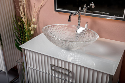 Тумба без раковины Armadi Art Monaco 80 белая хром купить недорого в интернет-магазине Керамос