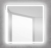 Зеркало Belbagno SPC-MAR-800-800-LED-BTN Marino, с подсветкой, 80х80 см