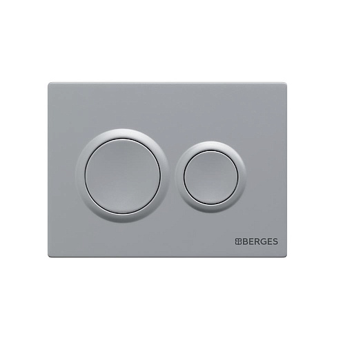 Кнопка Berges 040062 Novum O2 для инсталляции, матовый хром Кнопка Berges 040062 Novum O2 для инсталляции, матовый хром