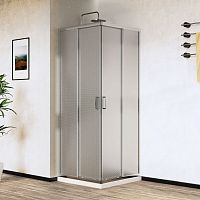 Душевой уголок Vincea VSS-5CT8010MT City, 100х80 см, профиль хром/стекло текстурное