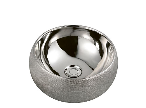 Раковина Керамика 39*16 Armadi Art 863 Серебро