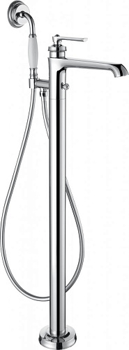 Смеситель Cezares LIBERTY-F-VDP-01 для ванны, с ручным душем, напольный, хром