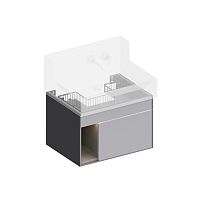 Тумба Kerama Marazzi LOG.M.65\GRAY Logica M под раковину подвесная 65х46 см, стальной серый