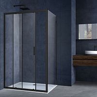 Душевой уголок Vincea VSR-3AL9012CLB Alpha, 120х90 см, профиль черный/стекло прозрачное