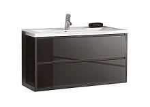 Тумба с раковиной Акватон Римини 100 (1A134501RN950+1A70473KPR010) черный глянец