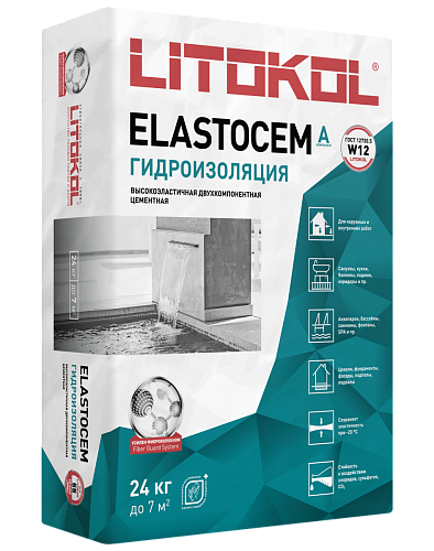 Строительные смеси LITOKOL 07. Эластичная гидроизоляция ELASTOCEM_A(24кг) купить недорого в интернет-магазине Керамос Строительные смеси LITOKOL 07. Эластичная гидроизоляция ELASTOCEM_A(24кг) купить недорого в интернет-магазине Керамос