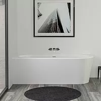 Knief 0100-277-R Wall Corner R Ванна в левый угол 180х80х60см, с щел. переливом, с компл. крепл.к стене, без сл-перелива, цвет бел
