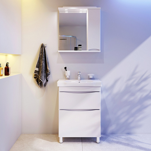 Комплект AM.PM BK80GB Like, для ванной комнаты 65 см (зона красоты), белый снят с производства