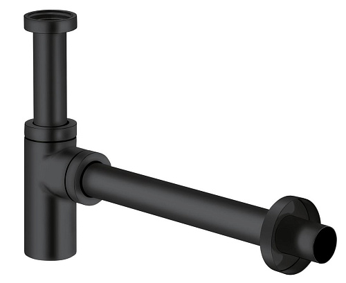 Бутылочный сифон Kludi 1002039-00 G1.1/4, черный матовый