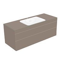 Тумба Keuco 31573170100 Edition 400 под умывальник 140х53.5 см, трюфель/стекло матовое трюфель