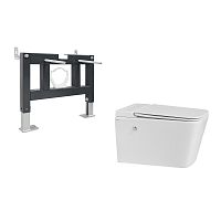 Инсталляция с подвесным унитазом Abber Rechteck AC1202P-AC0101P