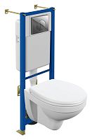 Инсталляция + Панель смыва Cersanit DELFI S-SET-DELFI/Tiger/Cg-w