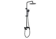 Душевая система Aquatek AQ2040MB Вега 3jet 250 мм, черный матовый