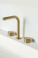 Смеситель на столешницу Boheme PRESTIGE 152-MG-PR золотой матовый