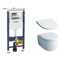 Сет инсталляция+унитаз+клавиша+сидение Geberit Keramag 204060000+574950000+458.125.21.1