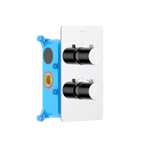 Смеситель Aquatek AQ1392CR Европа термостатический для ванны (внешняя и скрытая часть), хром